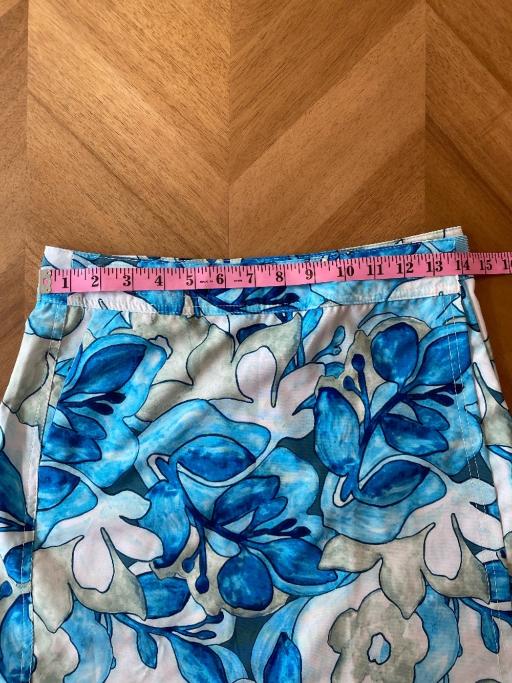 RipSkirt Hawaii Floral Wrap Skirt Sz XS Blue Green Women's Coastal Resort Beach - Picture 9 of 10
